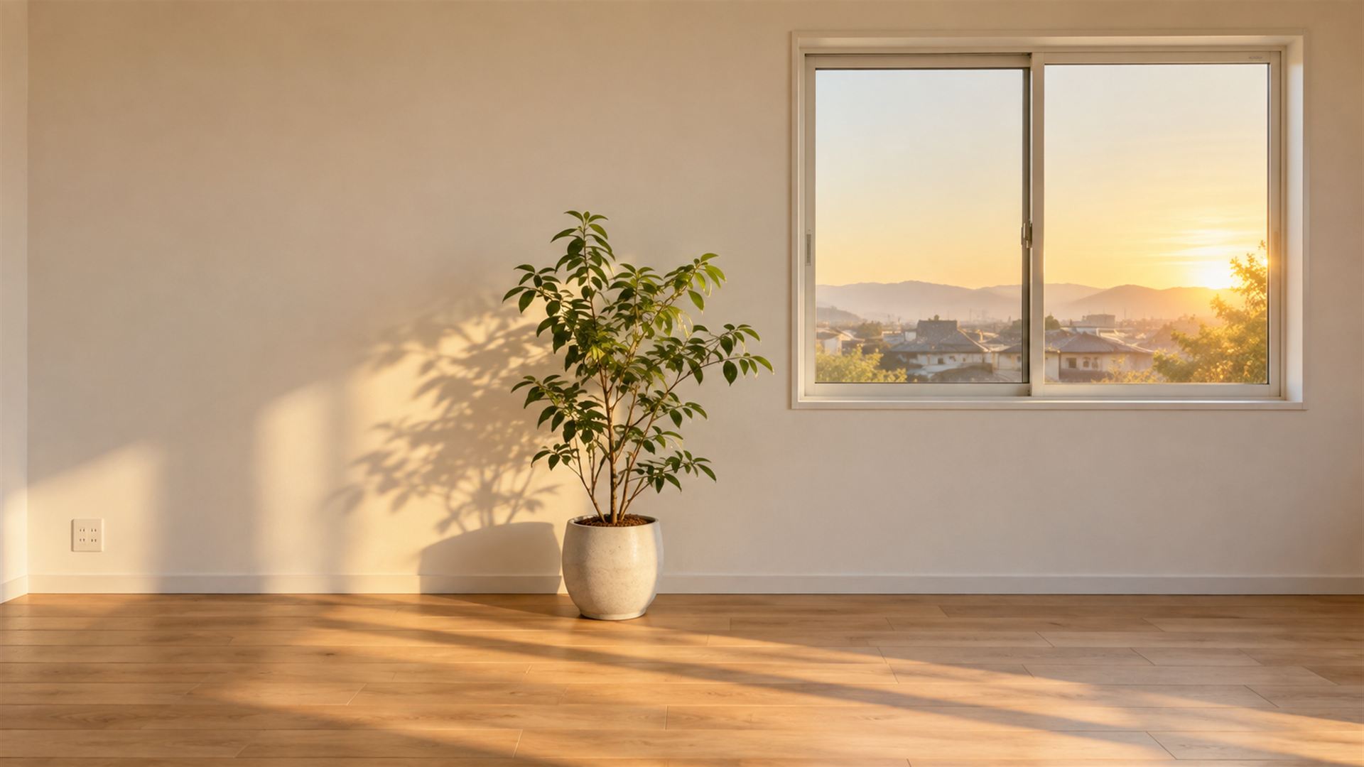 朝の光が差し込む、内装を仕上げたばかりの部屋（イメージ）